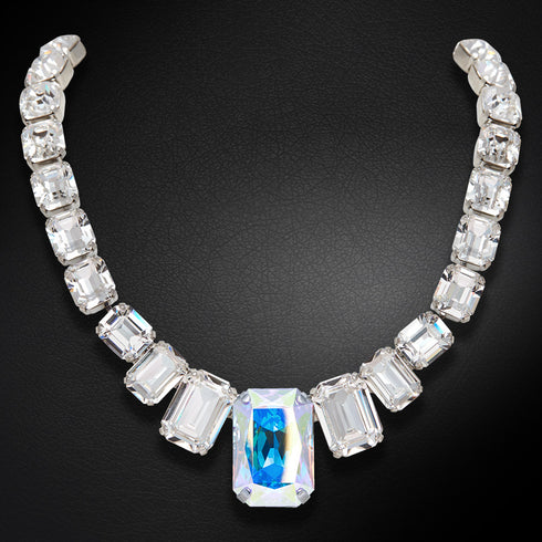 Vestuvinė kaklo papuošalas "Modern" su Swarovski™ kristalais